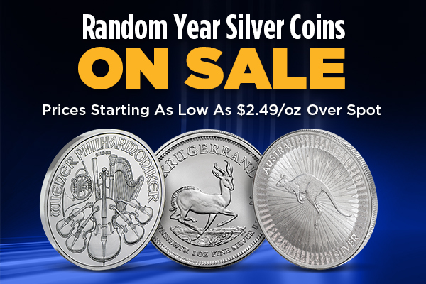 Random Year Silver Coins On Sale | Prices Starting As Low As $2.49/oz Over Spot