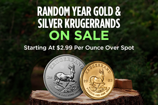 Random Year Gold & Silver Krugerrands On Sale | Starting At $2.99 Per Ounce Over Spot