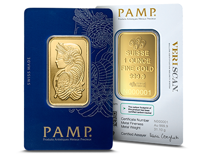 1 oz Gold PAMP Fortuna Veriscan™ Bar