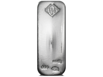 Johnson Matthey 100 oz Silver Bar