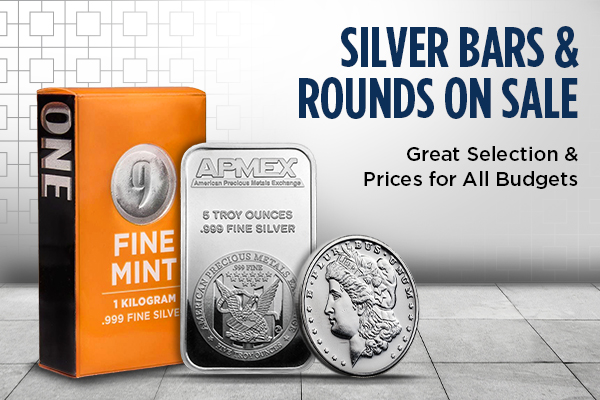 SILVER BARS & ROUNDS ON SALE | Great Selection & Prices for All Budgets