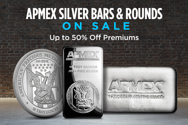 APMEX SILVER BARS & ROUNDS ON SALE | Up to 50% Off Premiums