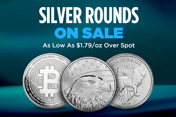 SILVER ROUNDS ON SALE | As Low As $1.79/oz Over Spot