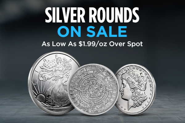 Silver Rounds On Sale | As Low As $1.99 Over Spot