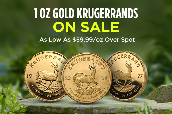 1 oz Gold Krugerrands On Sale | As Low As $59.99/oz Over Spot