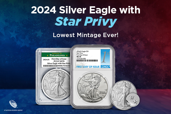 2024 Silver Eagles with Star Privy | Lowest Mintage Ever