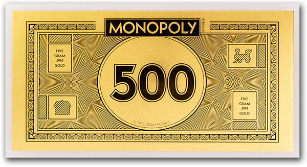 2024 Samoa 5 gram Monopoly Foil Gold Note