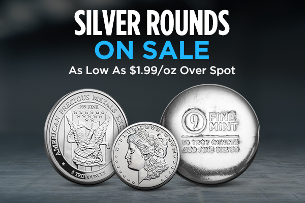 SILVER ROUNDS ON SALE | As Low As $1.99/oz Over Spot