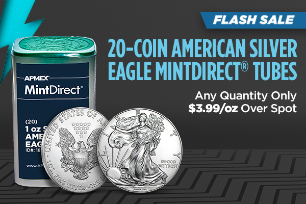 Flash Sale: 20-Coin American Silver Eagles MintDirect® Tubes