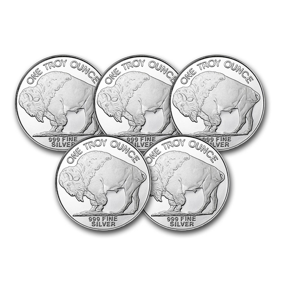 Lot of 5 - 1 oz .999 Fine Silver Round Buffalo Warrior [05-WAR-B-OZ-SLV-RND]  - $138.14 : Aydin Coins & Jewelry, Buy Gold Coins, Silver Coins, Silver  Bar, Gold Bullion, Silver Bullion 
