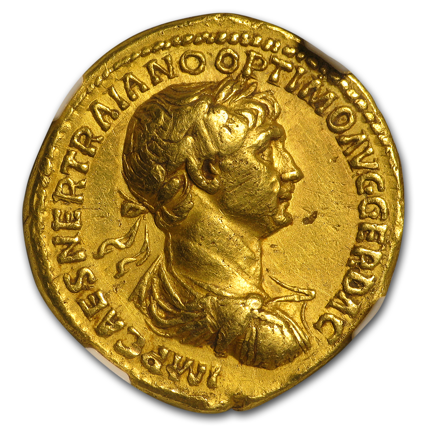 Roman Gold Aureus Emperor Trajan (98-117 AD) XF NGC | Ancient ...