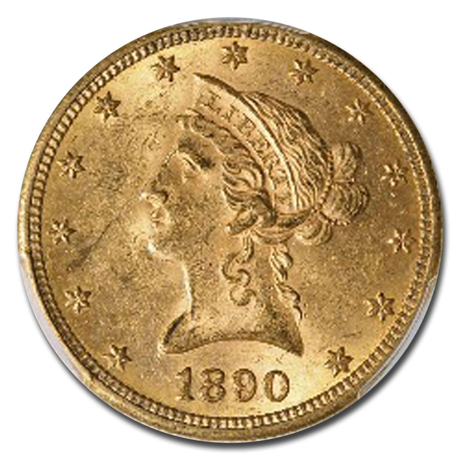 1890-CC $10 Liberty Gold Eagle MS-62 PCGS