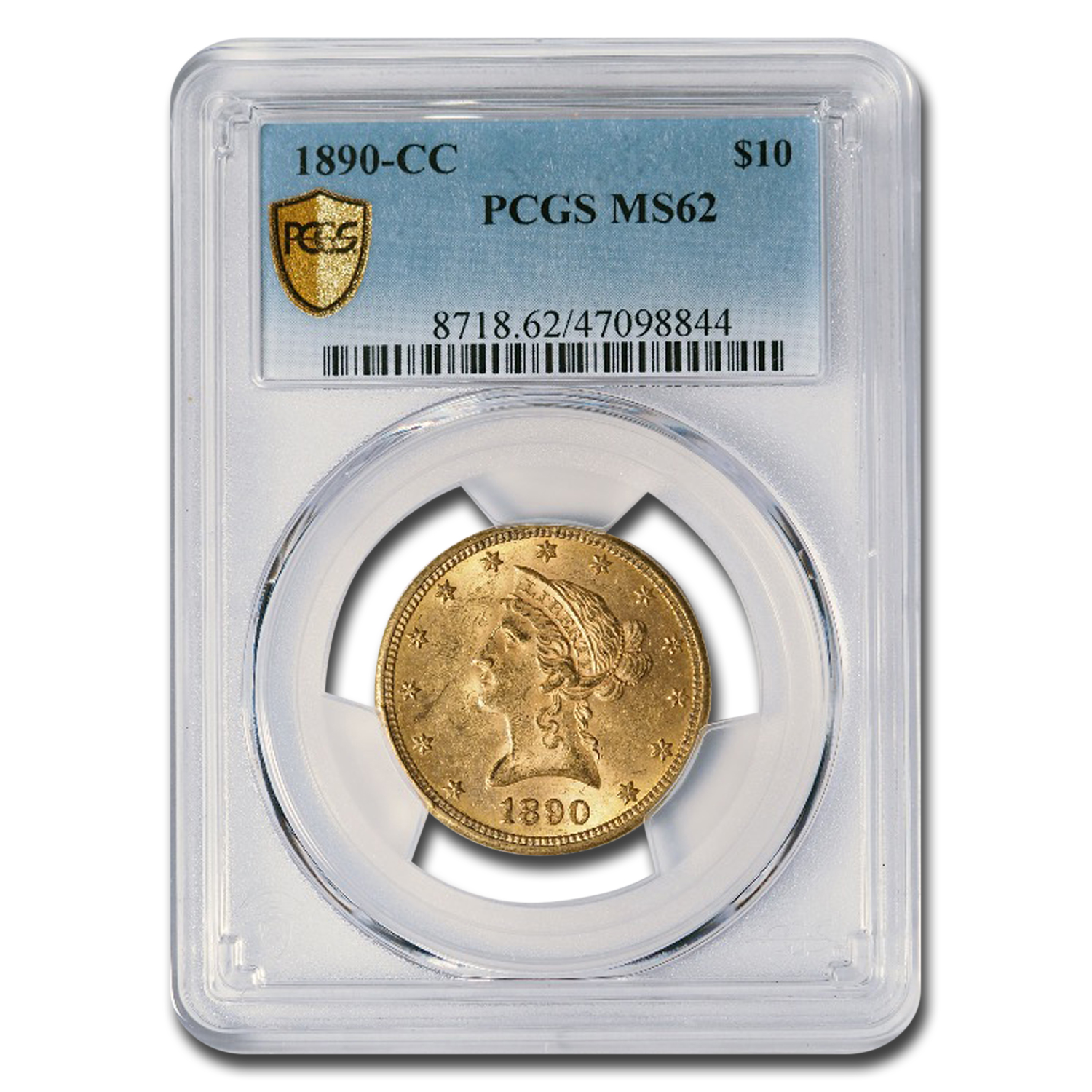 1890-CC $10 Liberty Gold Eagle MS-62 PCGS