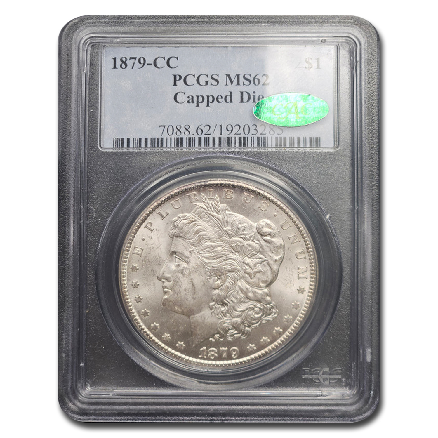 1879-CC Morgan Dollar MS-62 PCGS CAC (Capped Die)