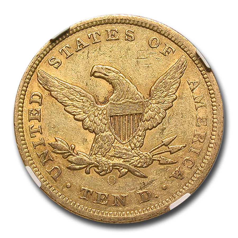 1854-O $10 Liberty Gold Eagle AU-58 NGC (Large Date)