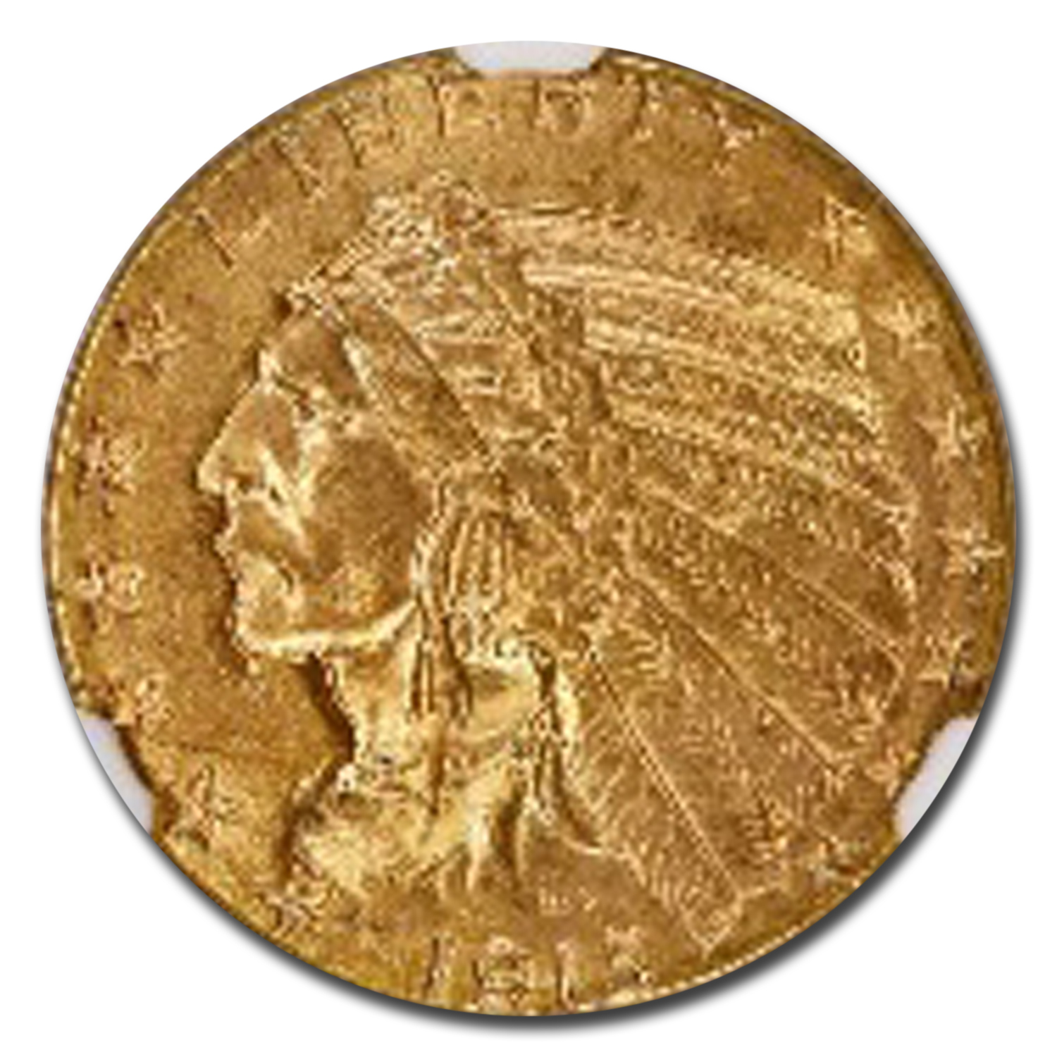 1915-S $5 Indian Gold Half Eagle MS-64 NGC