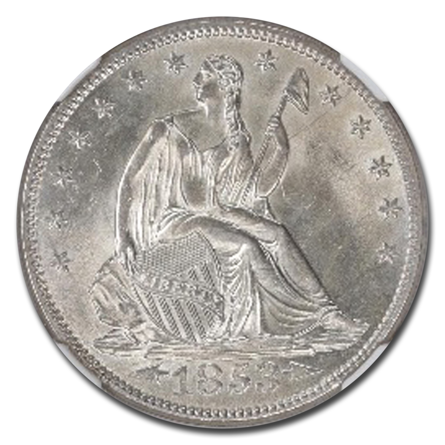 1853 Liberty Seated Half Dollar MS-65 NGC (Arrows & Rays)