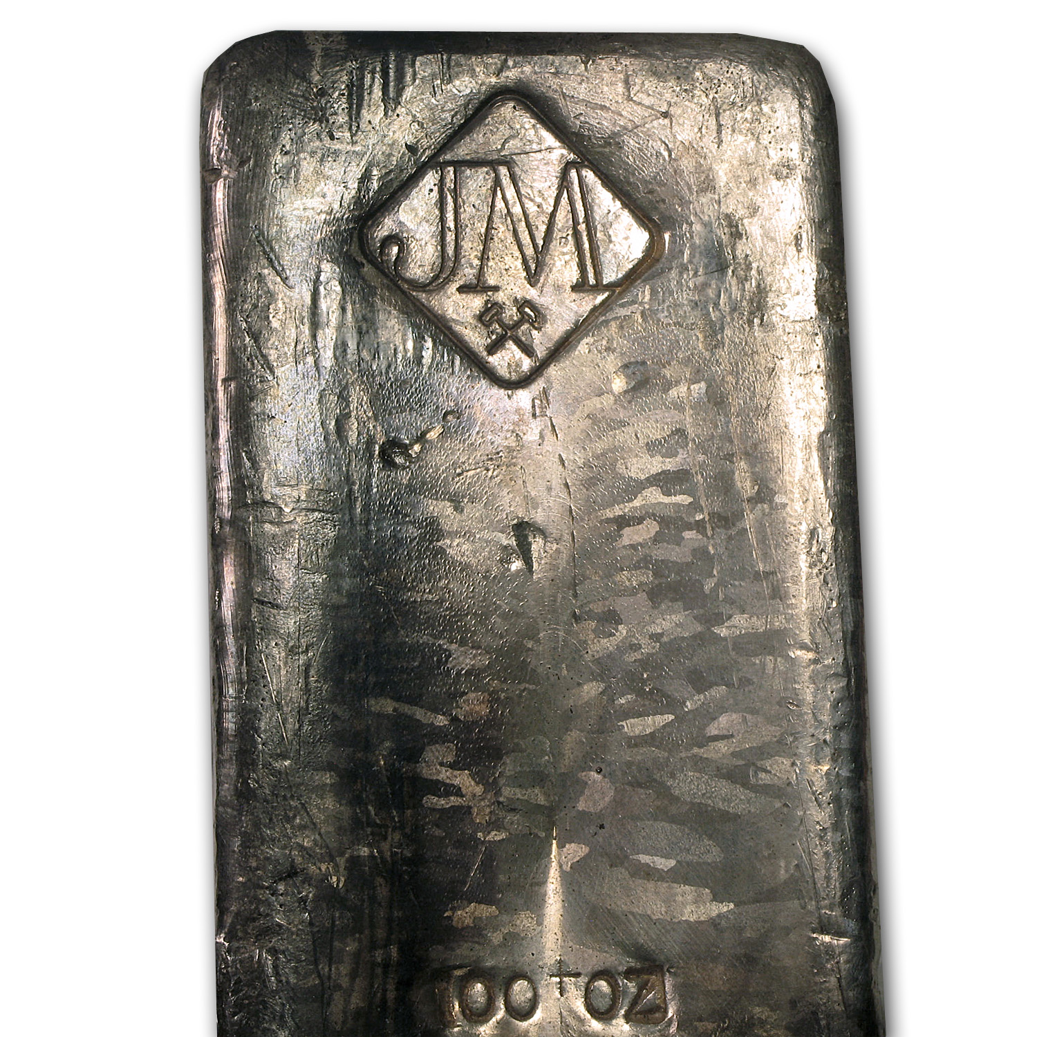 johnson matthey 100 oz silver bar serial number 48557
