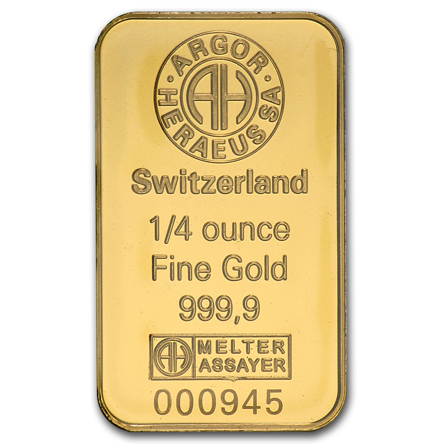 1/4 oz Gold Bar - Argor-Heraeus - SKU #92093 | eBay