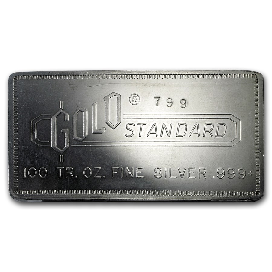 100 oz Silver Bar - Engelhard (Gold Standard/#799) | 100 oz (Silver ...