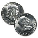 $1.00 Face Value Franklin Halves BU