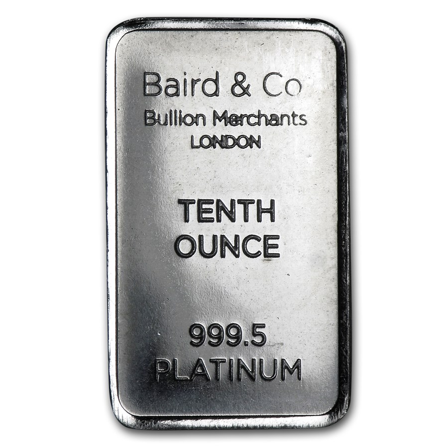 1/10 oz Platinum Bar - Secondary Market