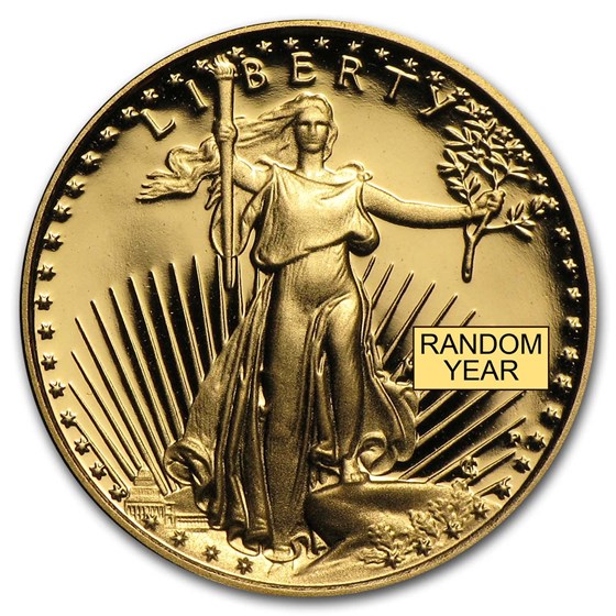 1/10 oz Proof Gold American Eagle (Random Year, w/Box & COA) 1/10 oz