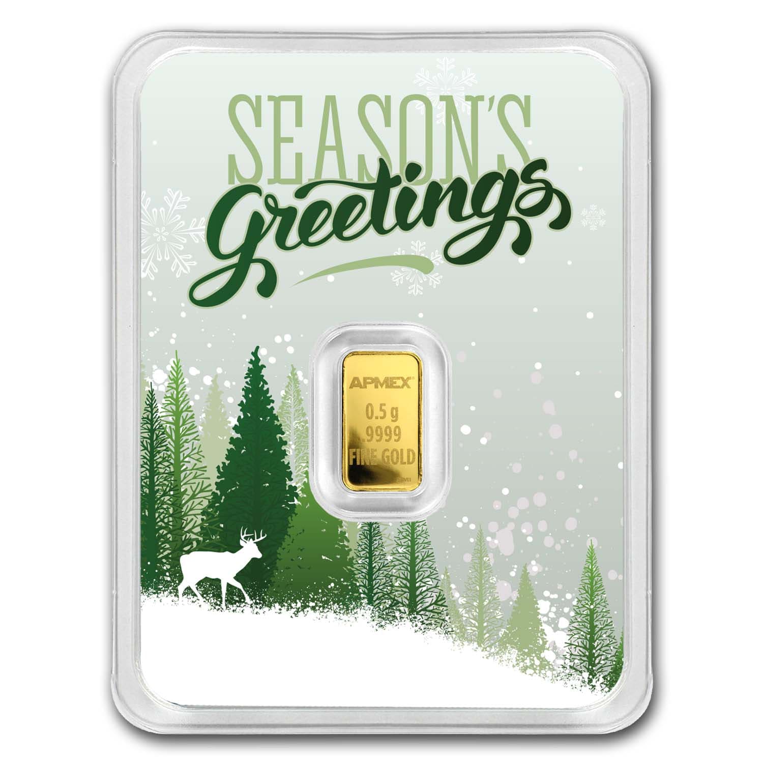 Buy 1/2 Gram Gold Bar - APMEX (w/Season's Greetings Card, In TEP) | APMEX