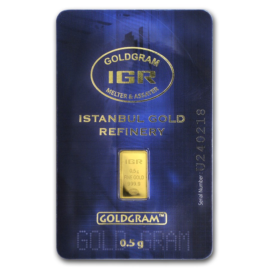 1/2 gram Gold Bar - Istanbul Gold Refinery (In Assay)