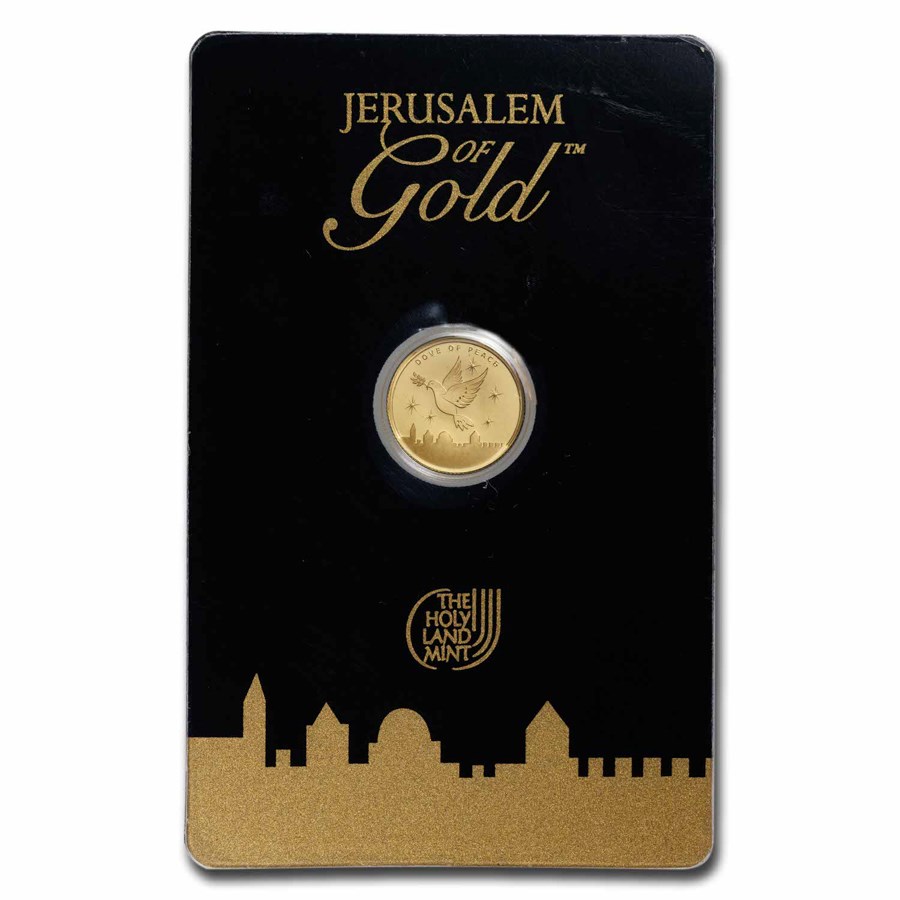 1/25 oz Gold Round - Holy Land Mint Dove of Peace (2023,In Assay)