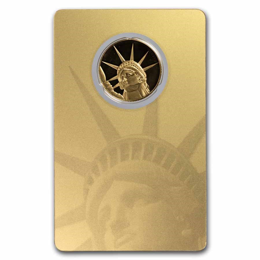 1/4 oz $25 Solomon Islands Proof Gold Lady Liberty (In Assay)