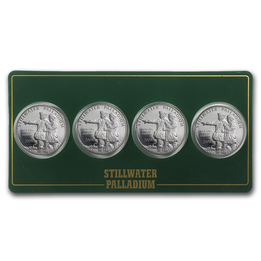 Buy 1/4 oz Palladium Round - Johnson Matthey Lewis & Clark (4-Pack) | APMEX