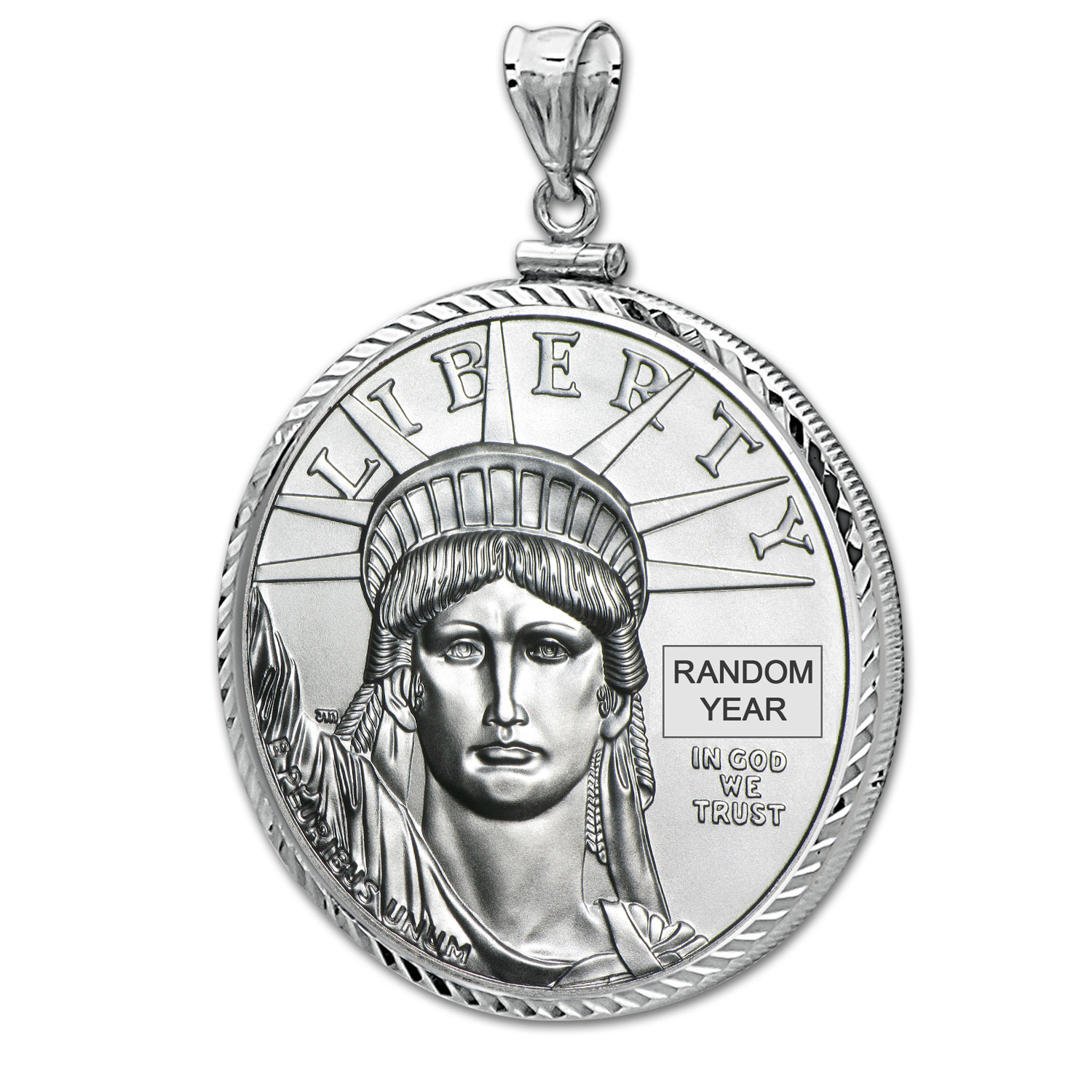 platinum coin pendant