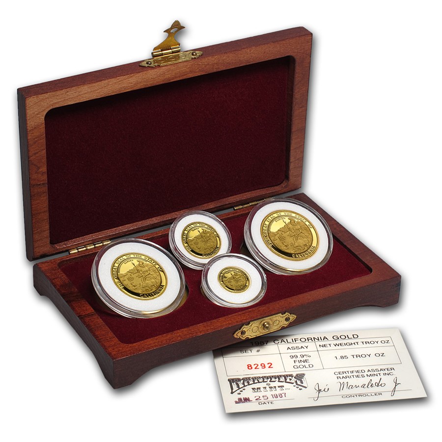 Buy 1.85 Oz Gold Round 4-piece Set - 1987 Great Seal Of California 