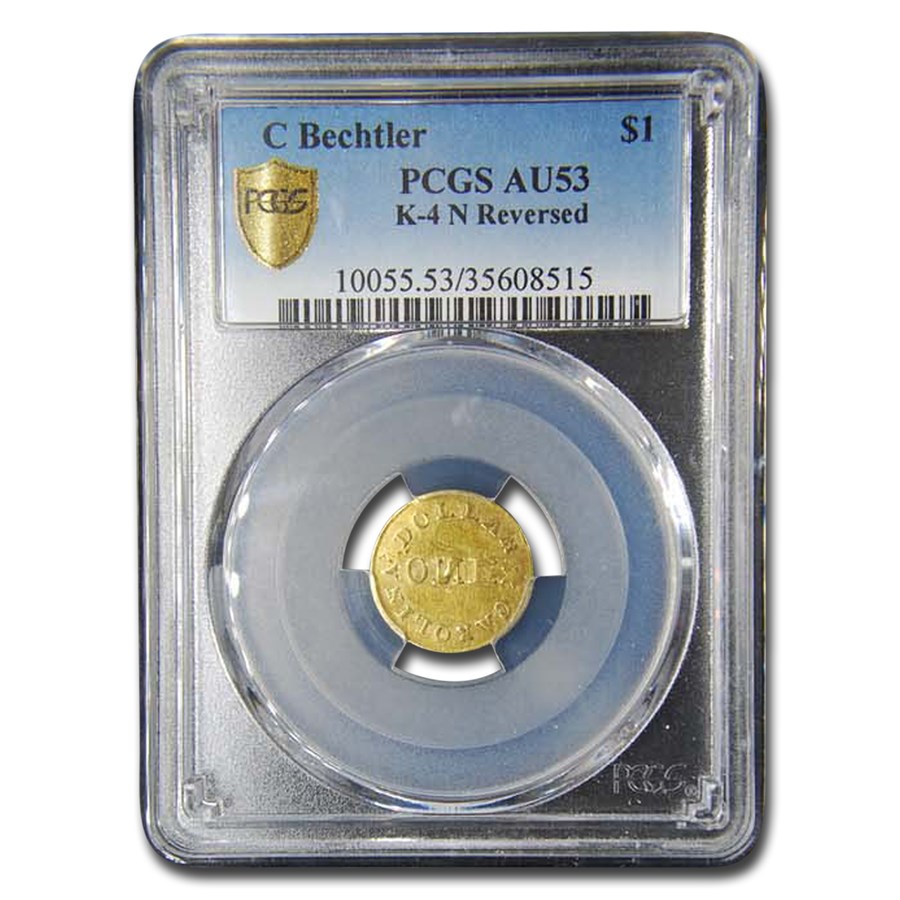 Buy 1837 $1 Carolina Gold Bechtler AU-53 PCGS | APMEX