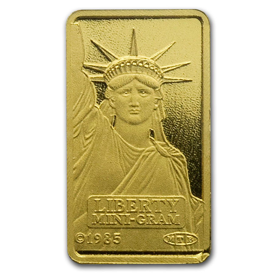 10g credit suisse gold bar with statue of liberty