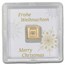 1 gram Gold Bar - Geiger Edelmetalle (Christmas Edition w/Assay)