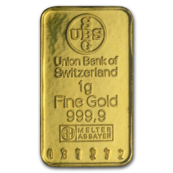 Buy 1 gram Gold Bar - UBS (In Assay, Hologram) | APMEX