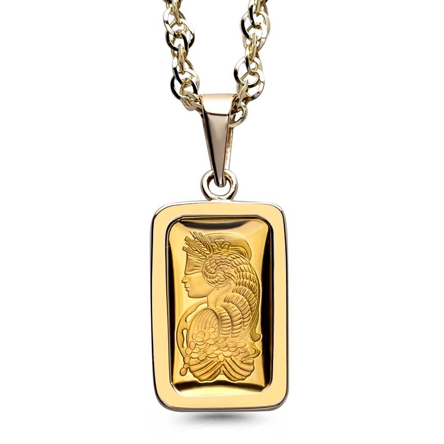 Gold suisse deals bar necklace