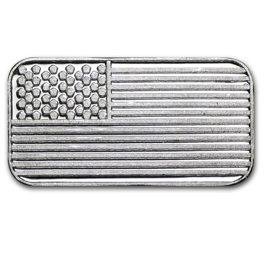 Buy 1 gram Silver Bar - American Flag | APMEX