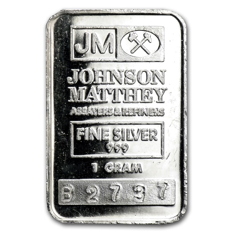 Buy 1 gram Silver Bar - Johnson Matthey | APMEX