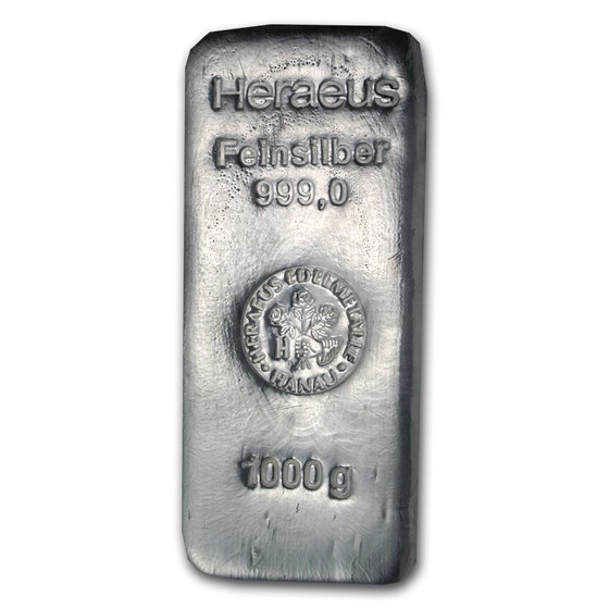 Buy 1 kilo Cast-Poured Silver Bar - Argor-Heraeus (1000 Gram) | APMEX