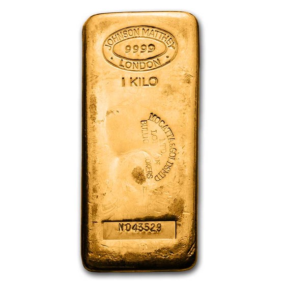 Buy 1 kilo Gold Bar - Johnson Matthey-London (Mocatta & Goldsmid LTD ...