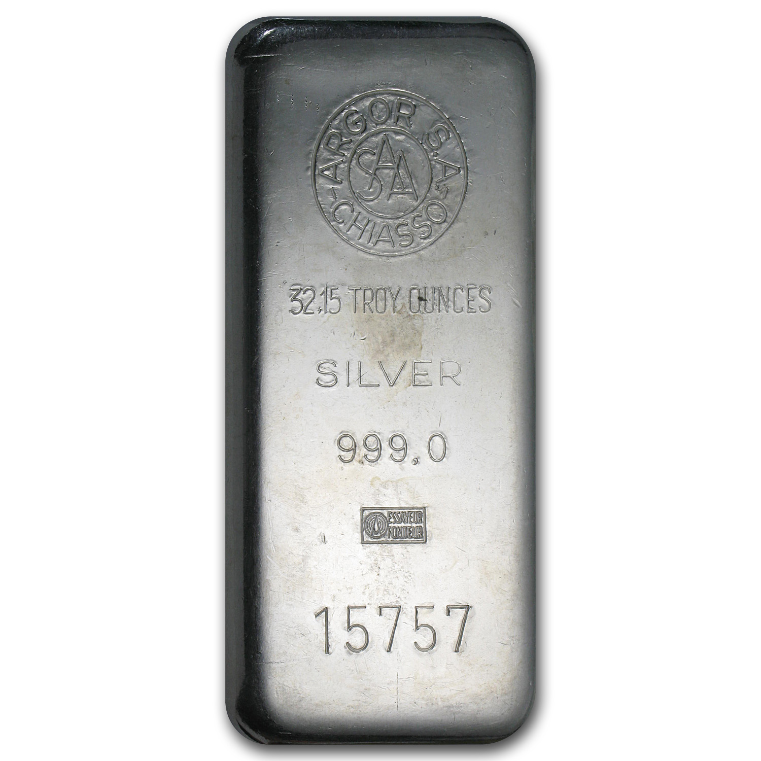 Buy 1 kilo Silver Bar Argor S. A. Chiasso APMEX