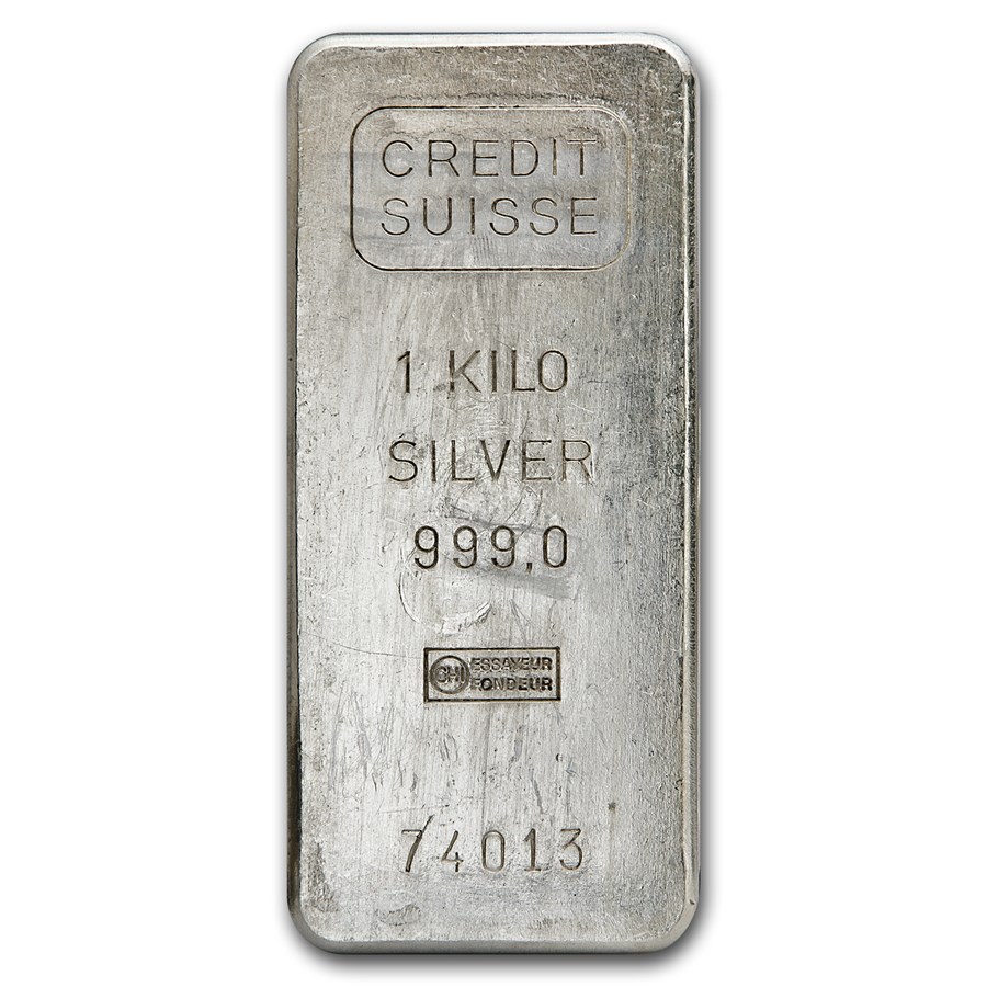 Buy 1 kilo Silver Bar - Credit Suisse | APMEX