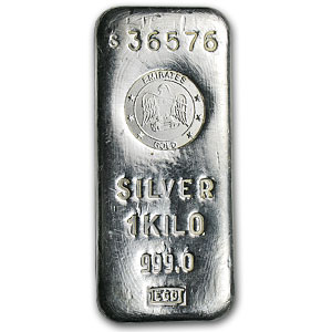 Buy 1 kilo Silver Bar Emirates Gold Rare APMEX