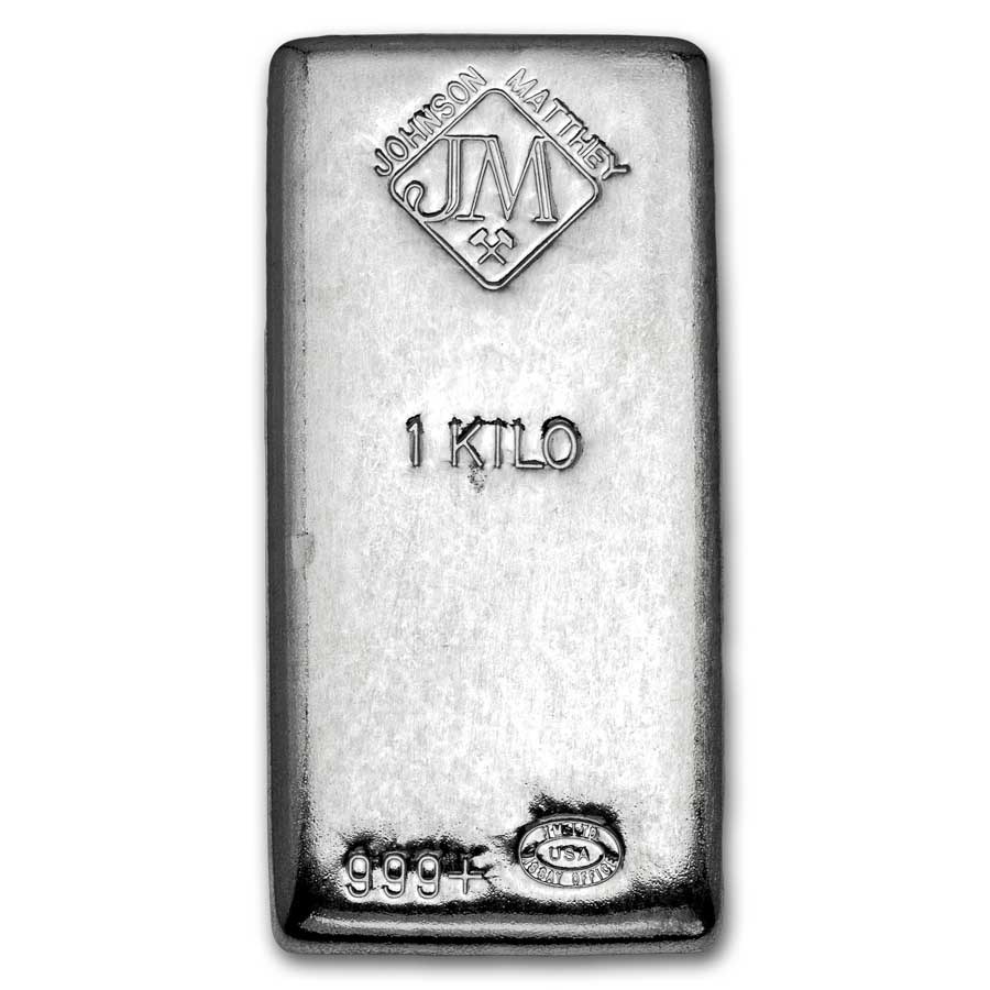 1 kilo Silver Bar - Johnson Matthey (USA, No Serial #)