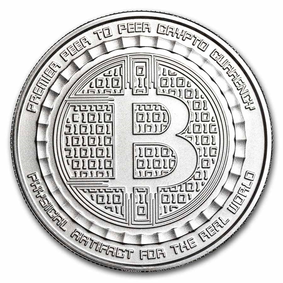 1 oz Ag BU Round - Bitcoin Value Conversion | QR Code (No COA)