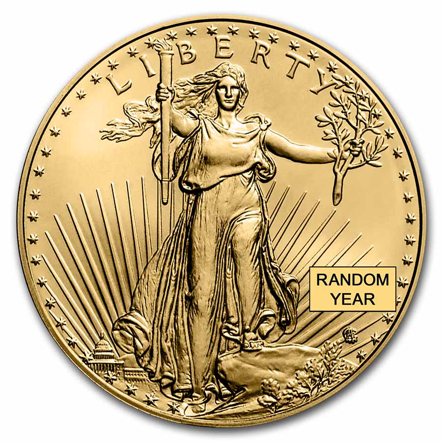 Buy 1 oz American Gold Eagle 50 Gold Coin BU APMEX