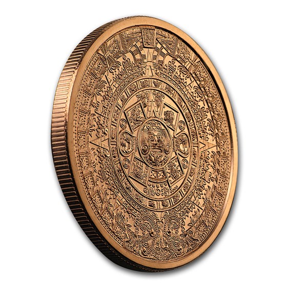 Buy 1 oz Copper Round Aztec Calendar APMEX